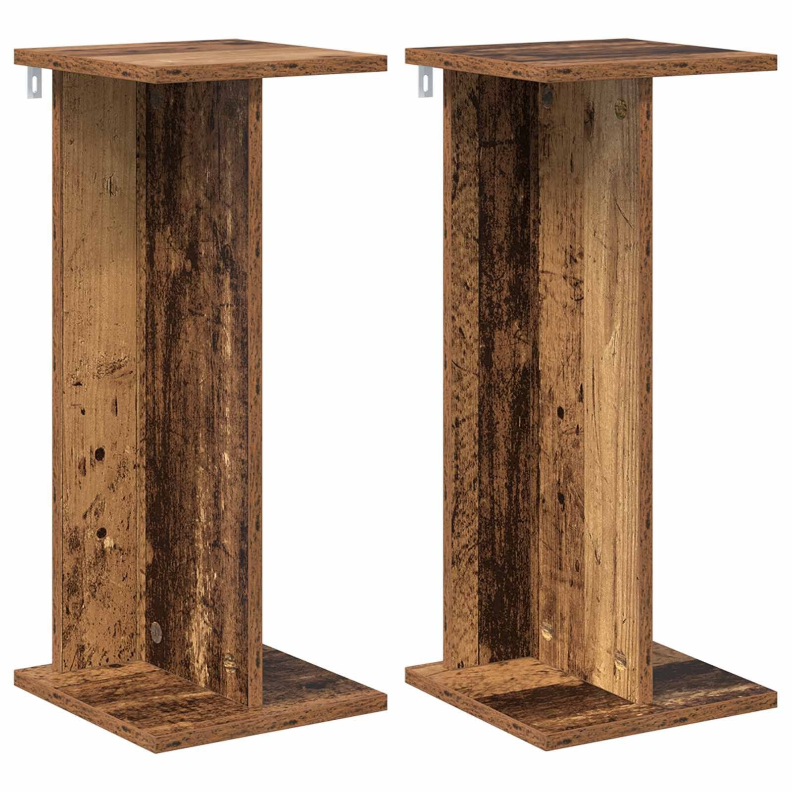 vidaXL Plantenstandaard 2 st Oud hout 25 x 25,5 x 60,5 cm Bewerkt hout