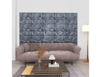 vidaXL 24 st Wandpanelen 3D diamant 6 m² 50x50 cm grijs