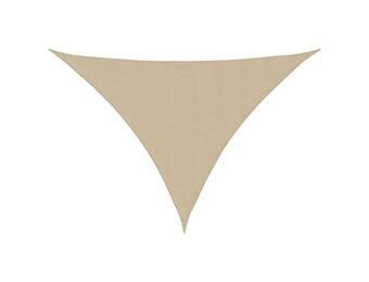 vidaXL Zonnescherm driehoekig 3,5x3,5x4,9 m oxford stof beige