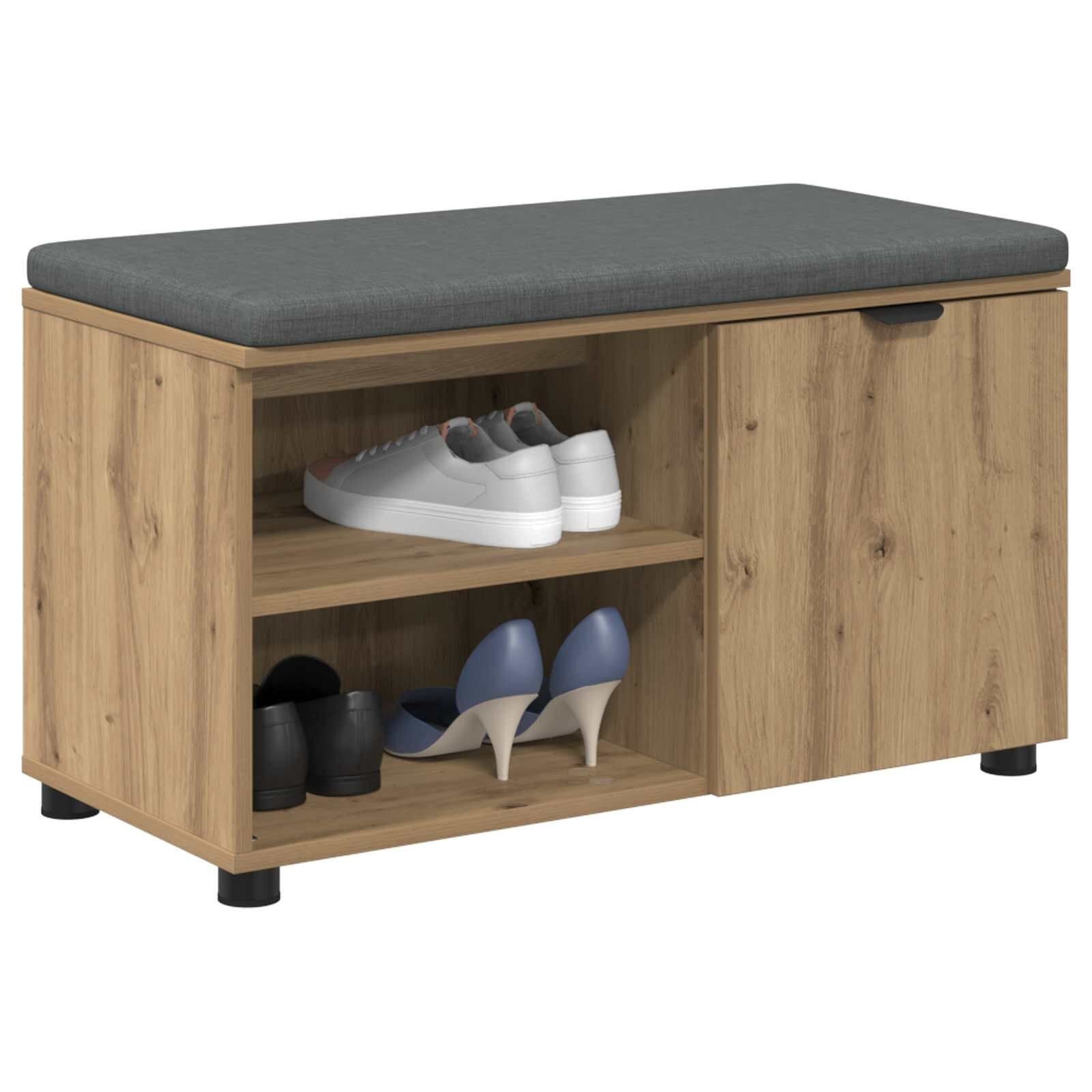 vidaXL Halbank Artisan Eik 80 x 38 x 46 cm