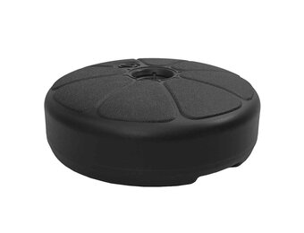 vidaXL Parasolvoet gevuld met zand/water 15 L zwart
