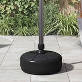 vidaXL Parasolvoet gevuld met zand/water 15 L zwart
