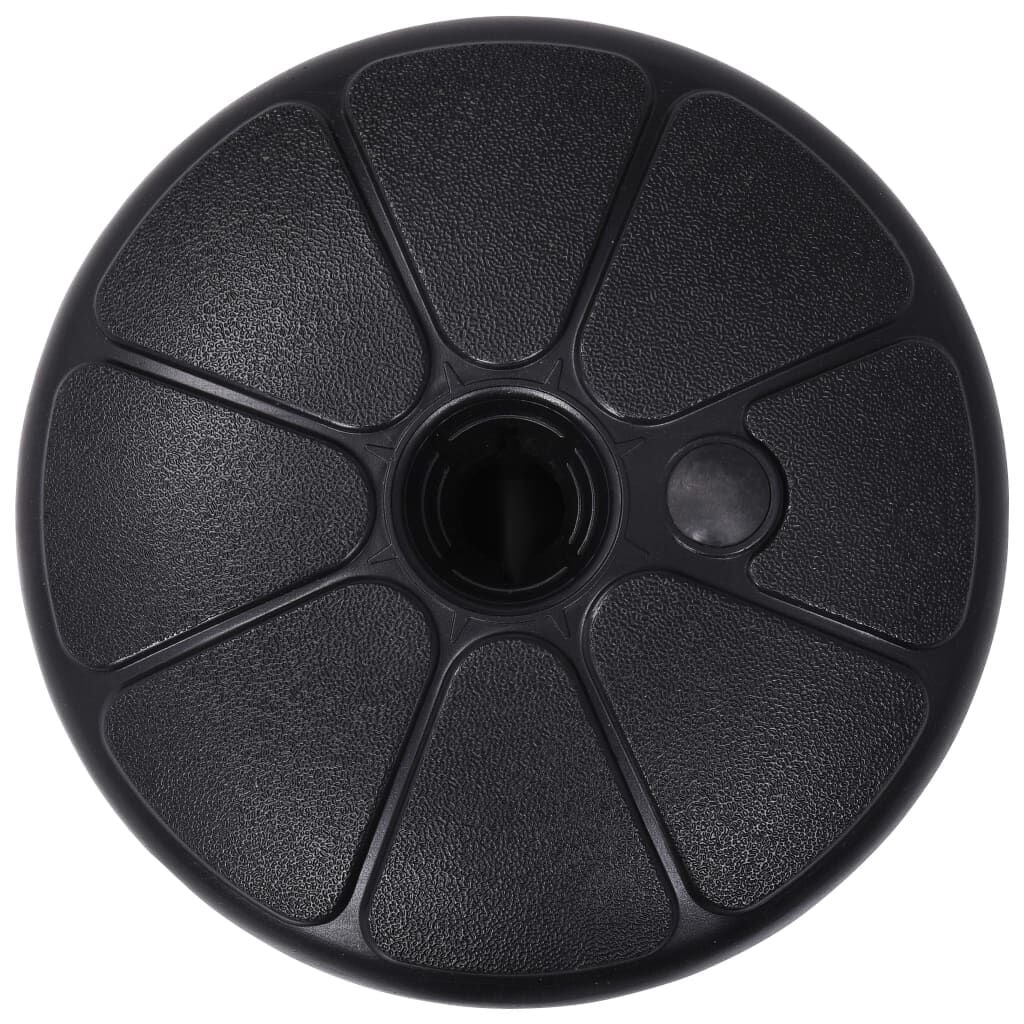 vidaXL Parasolvoet gevuld met zand/water 15 L zwart