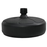 vidaXL Parasolvoet gevuld met zand/water 15 L zwart