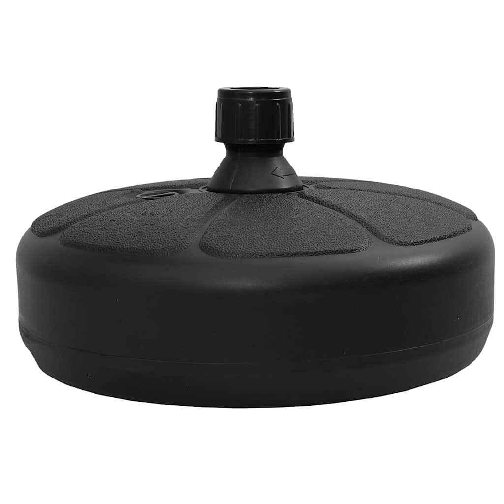 vidaXL Parasolvoet gevuld met zand/water 15 L zwart