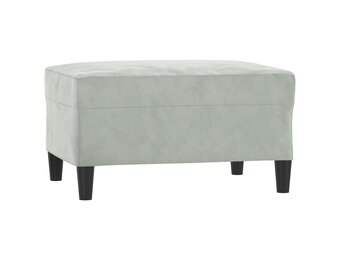 vidaXL Voetenbank 70x55x41 cm fluweel lichtgrijs