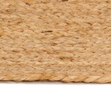vidaXL Tapijt rond 180 cm gevlochten jute