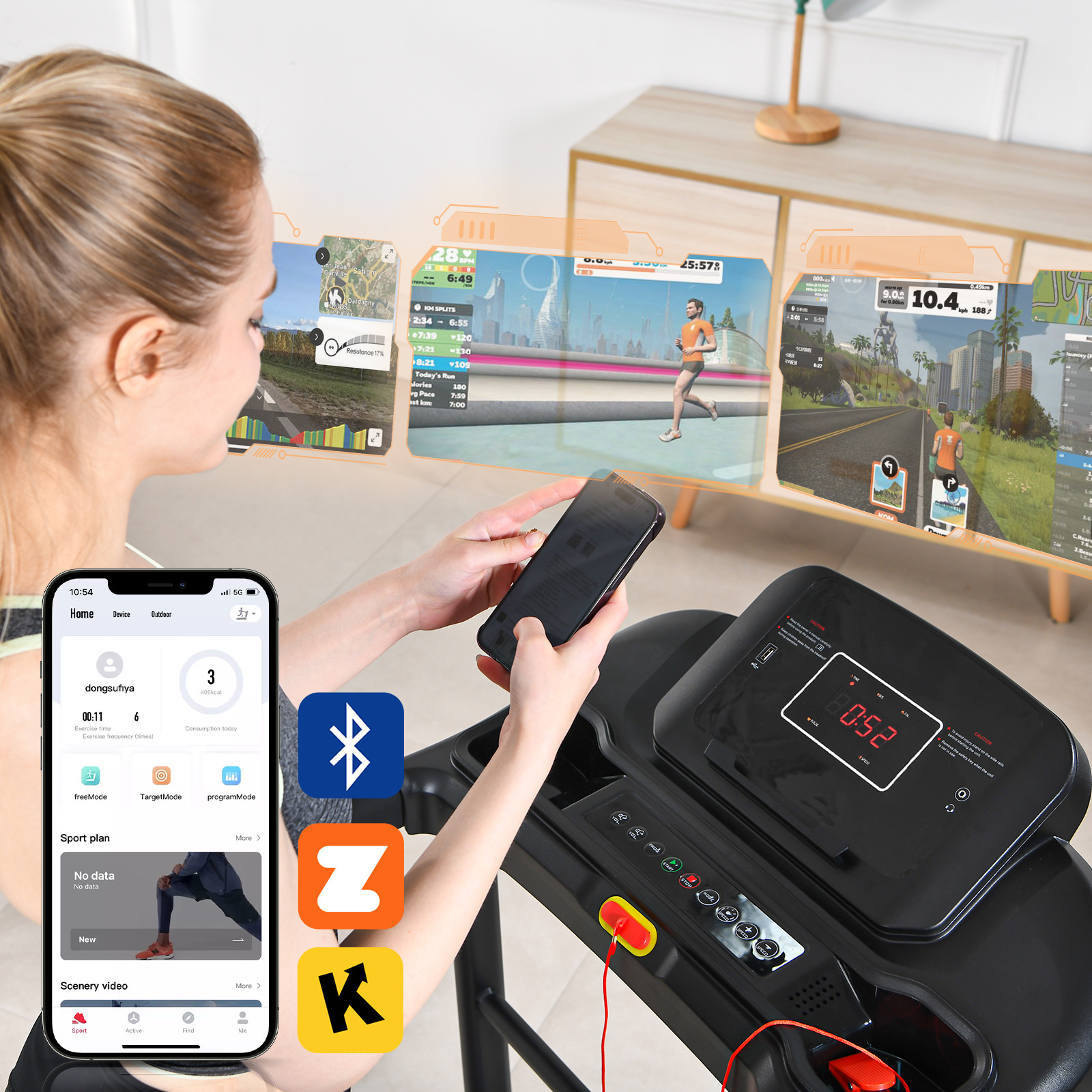 Loopband voor thuis - inklapbaar - tot 10km/u - met bluetooth