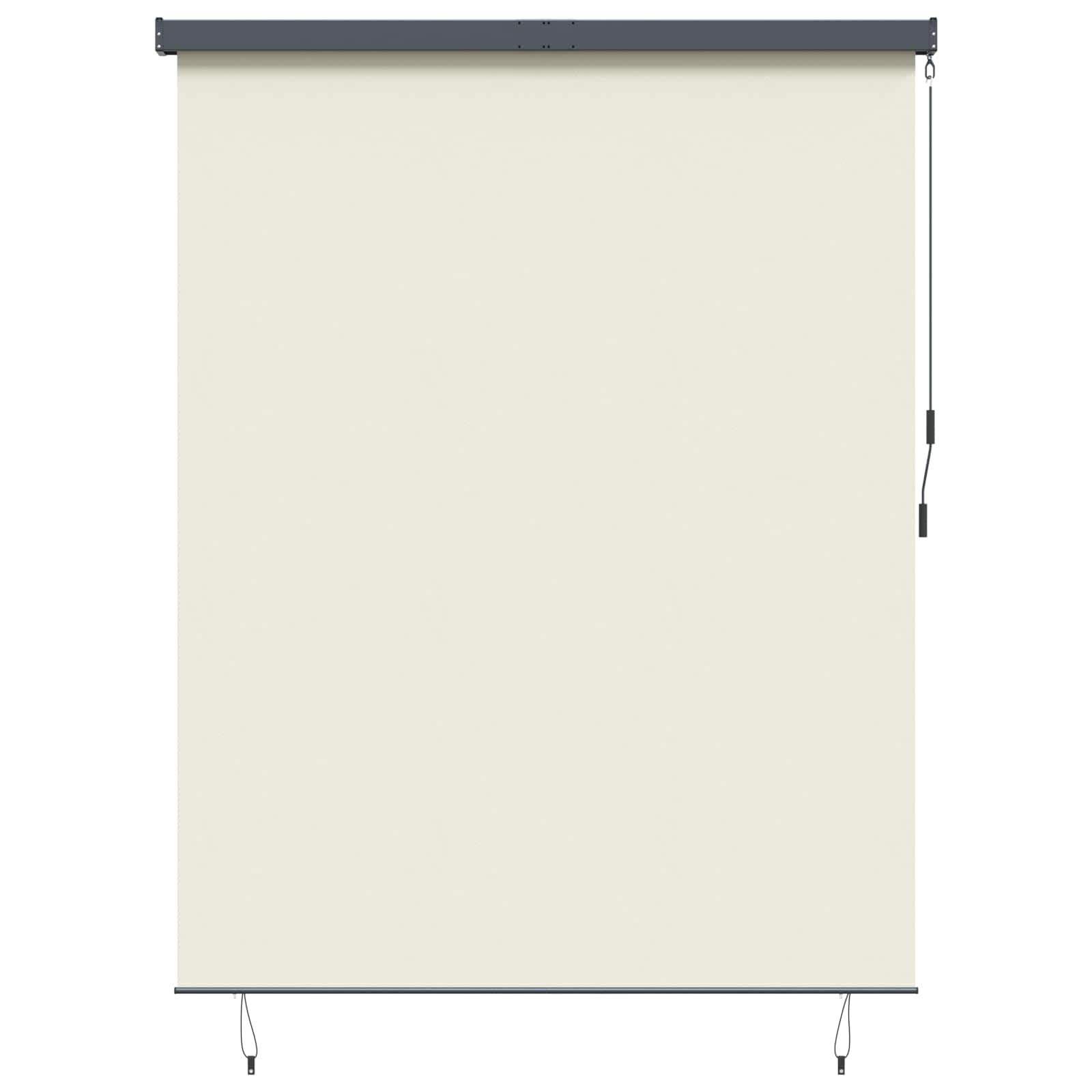 vidaXL Rolgordijn Crèmekleurig 200 x 250 cm Stof en Aluminium