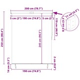 vidaXL Rolgordijn Crèmekleurig 200 x 250 cm Stof en Aluminium