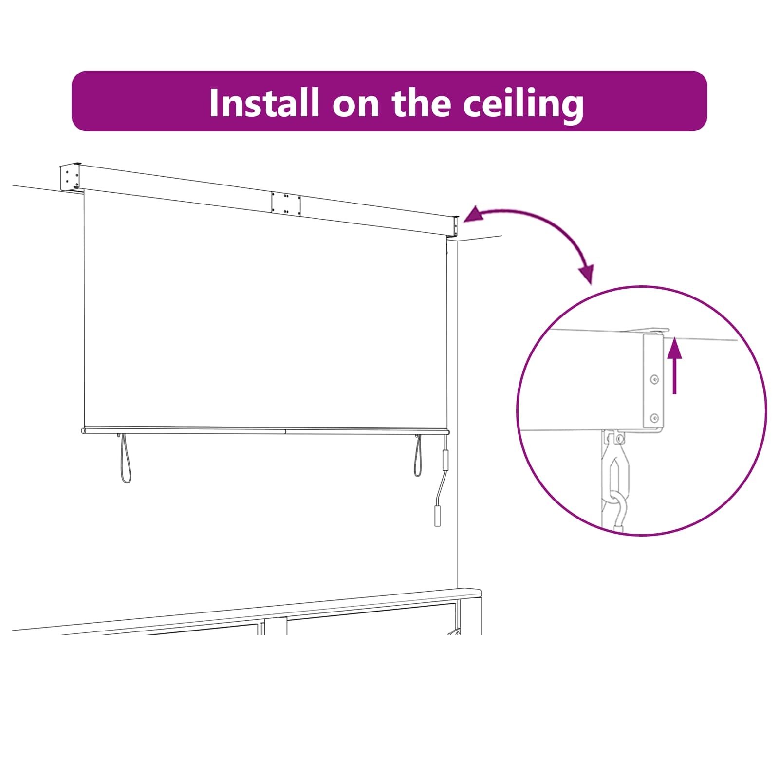 vidaXL Rolgordijn Crèmekleurig 200 x 250 cm Stof en Aluminium