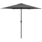 vidaXL Parasol met aluminium paal 270x246 cm antracietkleurig