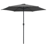 vidaXL Parasol met aluminium paal 270x246 cm antracietkleurig
