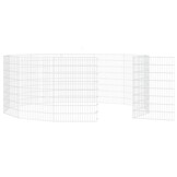 vidaXL Dierenverblijf 12 panelen 54x80 cm gegalvaniseerd ijzer
