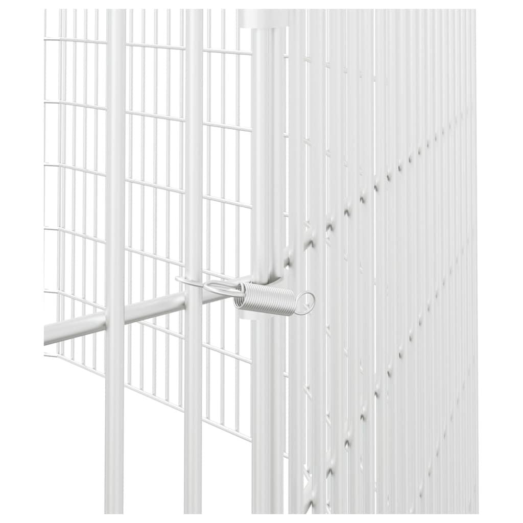 vidaXL Dierenverblijf 12 panelen 54x80 cm gegalvaniseerd ijzer