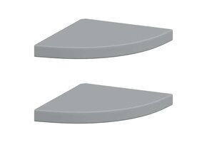 vidaXL Hoekplanken Zwevend MDF Grijs (2 stuks) - 52% Korting!
