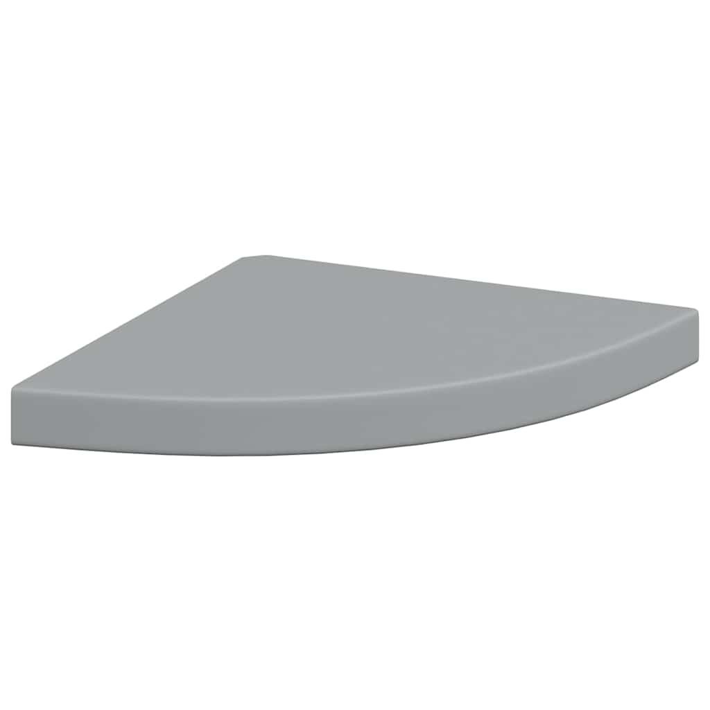 vidaXL Hoekschappen zwevend 2 st 35x35x3,8 cm MDF grijs