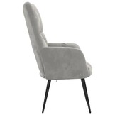 Relaxstoel fluweel lichtgrijs - 34% Korting!