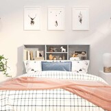 Hoofdbordkast Betongrijs - 120x19x103,5 cm (34% Korting)