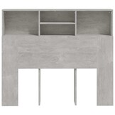 Hoofdbordkast Betongrijs - 120x19x103,5 cm (34% Korting)