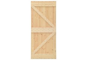 Massief Grenenhouten Deur 80x210 cm - Ideaal voor Schuifdeursystemen