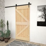 Massief Grenenhouten Deur 80x210 cm - Ideaal voor Schuifdeursystemen