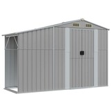 VidaXL Tuinschuur Grijs Staal 277x93x179 cm - 55% Korting
