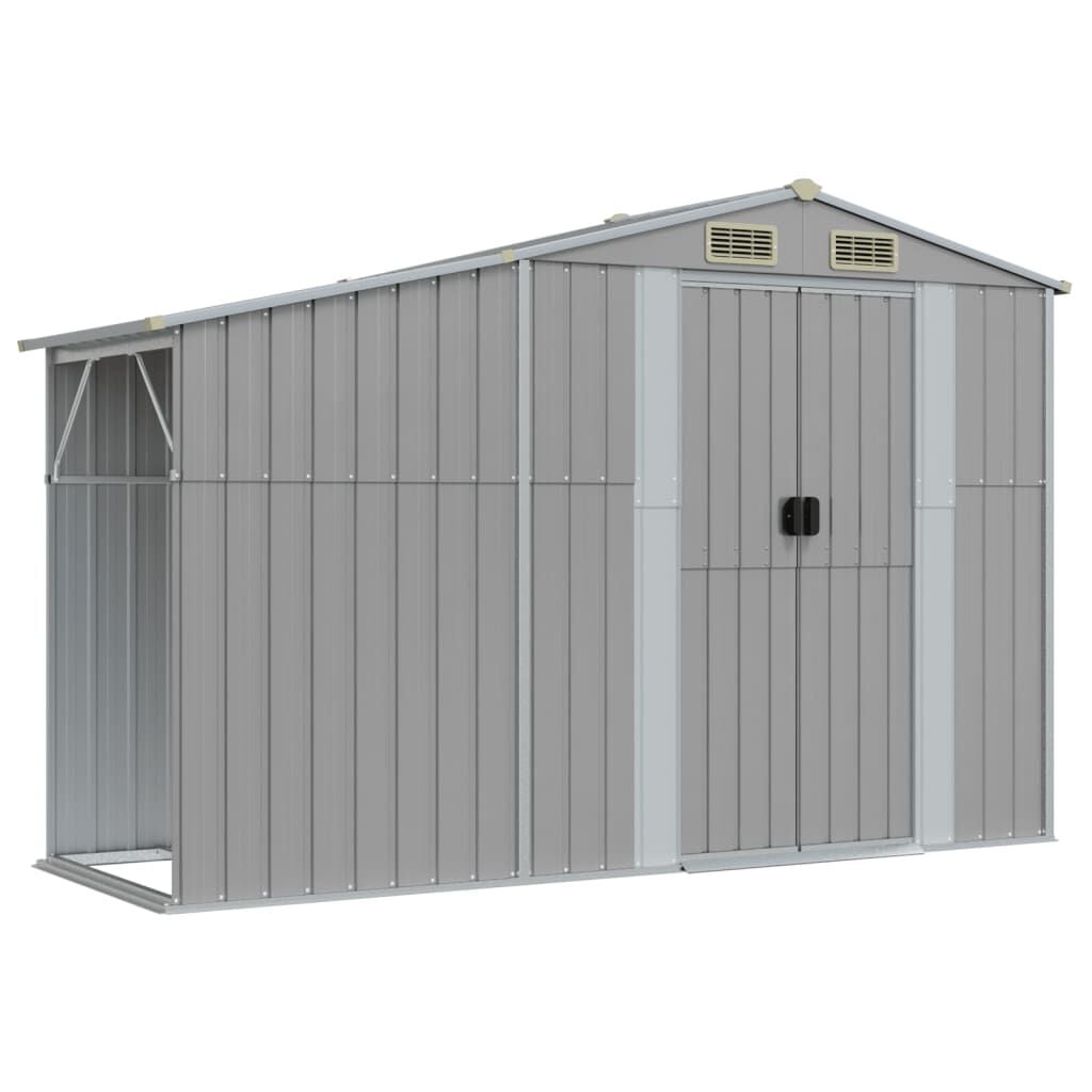 VidaXL Tuinschuur Grijs Staal 277x93x179 cm - 55% Korting