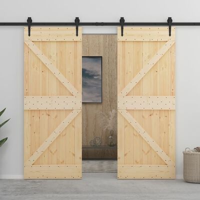 Massief Grenenhouten Deur 80x210 cm - Ideaal voor Schuifdeursystemen