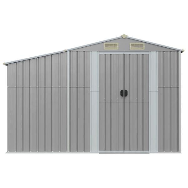 VidaXL Tuinschuur Grijs Staal 277x93x179 cm - 55% Korting