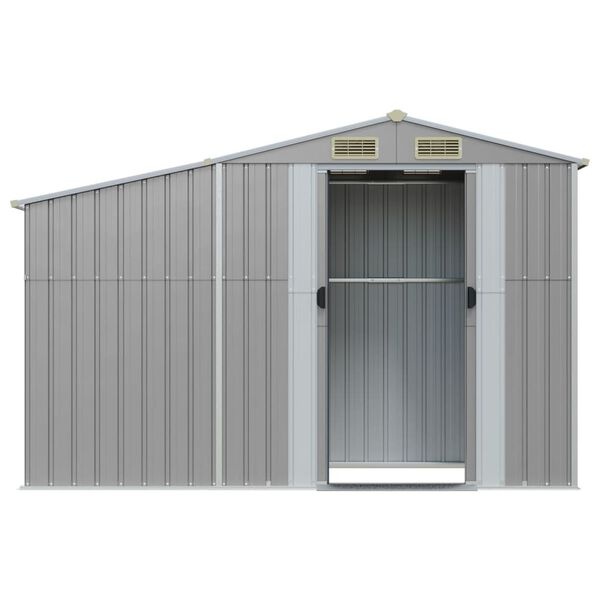 VidaXL Tuinschuur Grijs Staal 277x93x179 cm - 55% Korting
