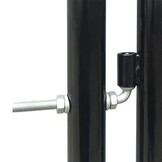 vidaXL Schuttingpoort Staal Zwart 300x125 cm - 55% Korting