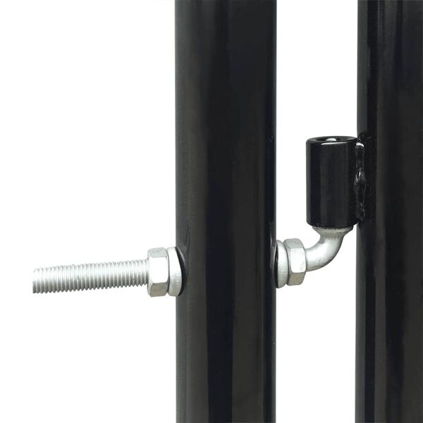 vidaXL Schuttingpoort Staal Zwart 300x125 cm - 55% Korting