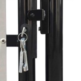 vidaXL Schuttingpoort Staal Zwart 300x125 cm - 55% Korting