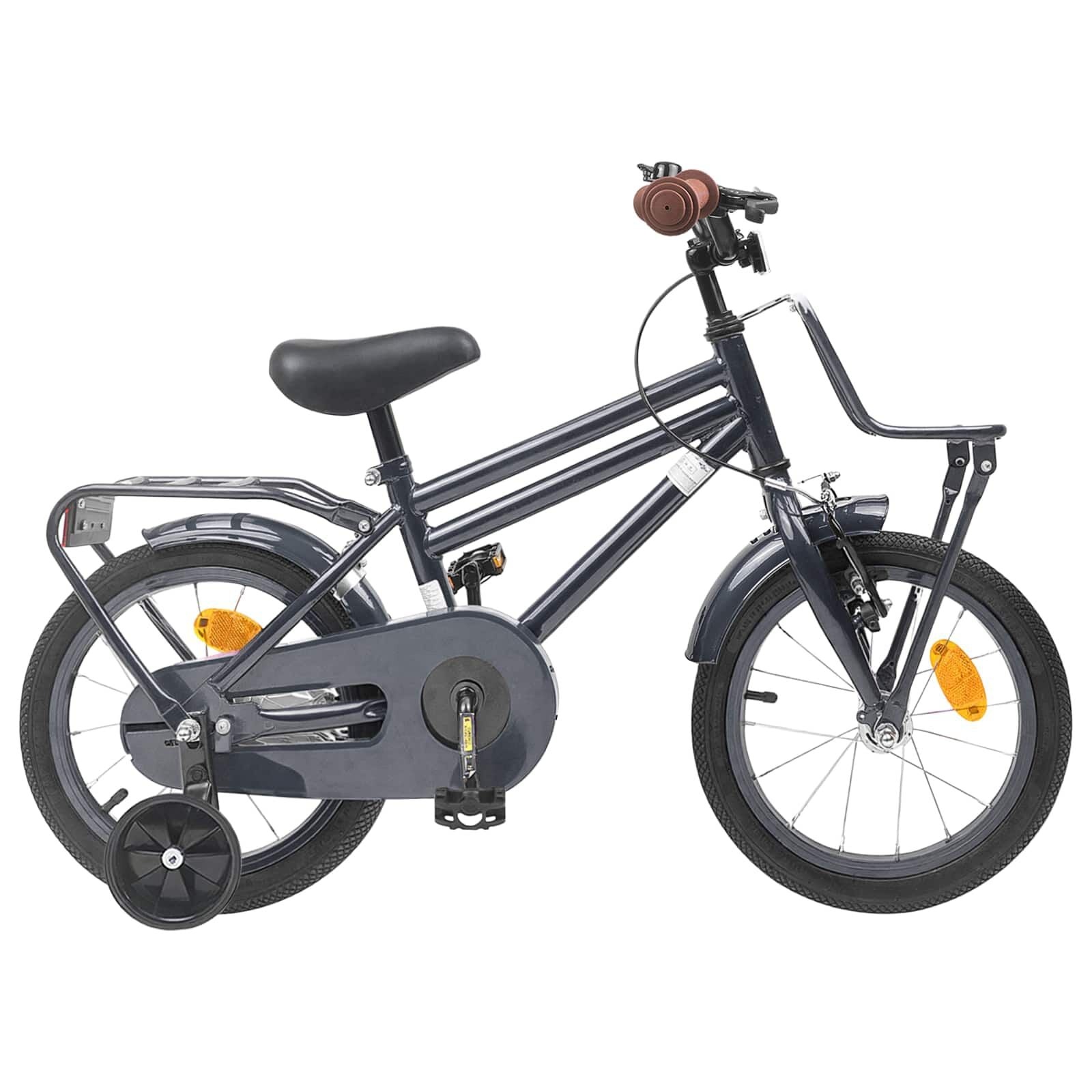 Kinderfiets 14 Inch Donkergrijs - 3-5 Jaar (34% Korting!)