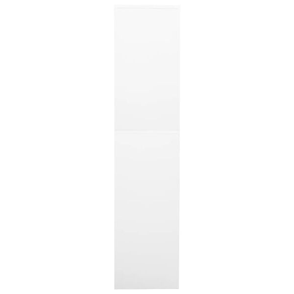 Kantoorkast 90x40x180 cm Staal & Glas Wit - 35% Korting