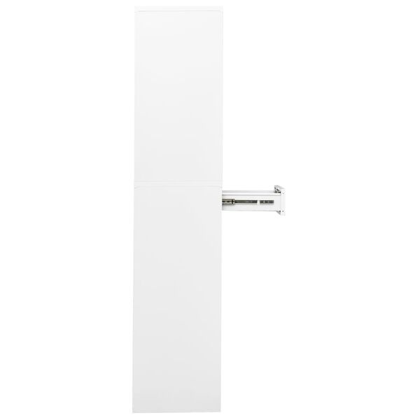 Kantoorkast 90x40x180 cm Staal & Glas Wit - 35% Korting