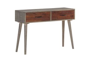 Wandtafel Massief Ruw Mangohout Grijs - 34% Korting!