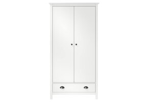 Kledingkast Grenenhout Wit - 89x50x170 cm - 55% Korting
