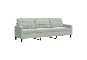 Driezitsbank Lichtgrijs Fluweel 210 cm - 35% Korting