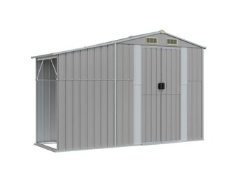 Tuinschuur Staal Grijs - 277x93x179 cm - 60% Korting