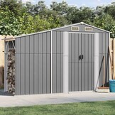 Tuinschuur Staal Grijs - 277x93x179 cm - 60% Korting