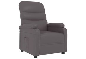Verstelbare Kunstleren Fauteuil Grijs - 35% Korting