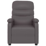 Verstelbare Kunstleren Fauteuil Grijs - 35% Korting