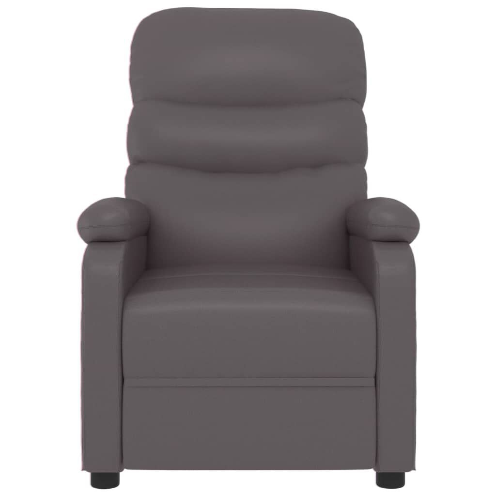 Verstelbare Kunstleren Fauteuil Grijs - 35% Korting
