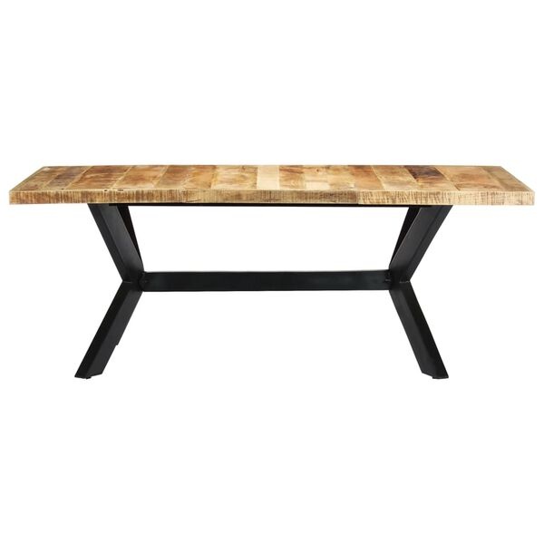 Eettafel 200x100 cm Massief Mangohout met Stalen Poten - 35% Korting