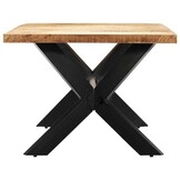 Eettafel 200x100 cm Massief Mangohout met Stalen Poten - 35% Korting
