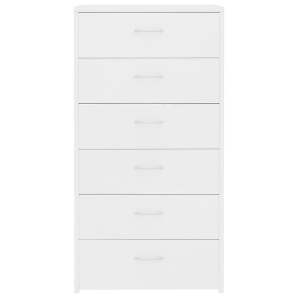 Dressoir met 6 Lades, 50x34x96 cm, Bewerk Hout Wit - 54% Korting!