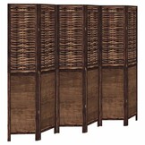 Kamerscherm 6 panelen Paulowniahout Bruin - 35% Korting