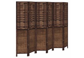 Kamerscherm 6 panelen Paulowniahout Bruin - 35% Korting